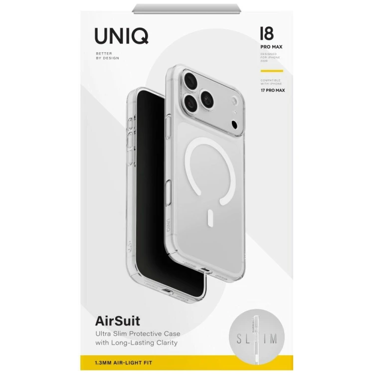 Etui UNIQ Airsuit do Apple iPhone 18 Pro Max / 17 Pro Max Magclick Charging przezroczysty