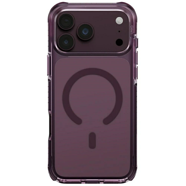 Etui UNIQ Combat do Apple iPhone 18 Pro Max / 17 Pro Max Magclick Charging burgundowy