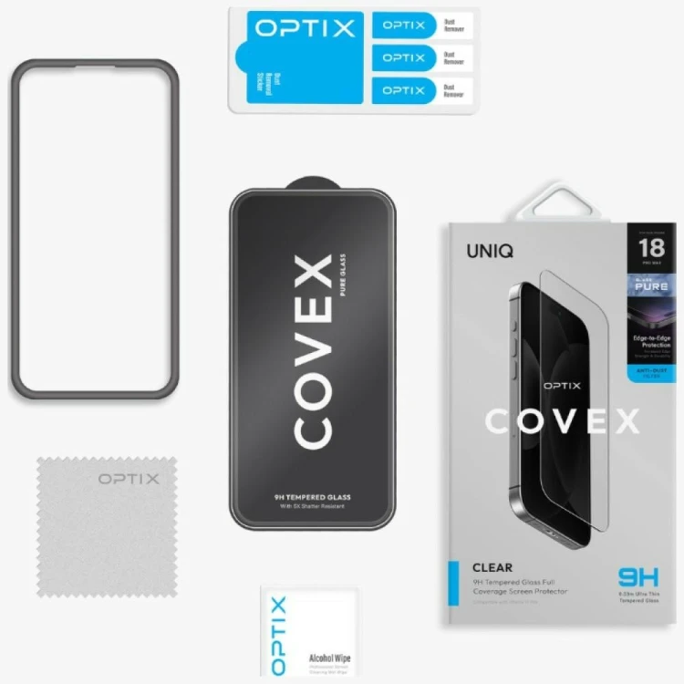 Szkło hartowane UNIQ Optix Covex Pure do Apple iPhone 18 Pro Max