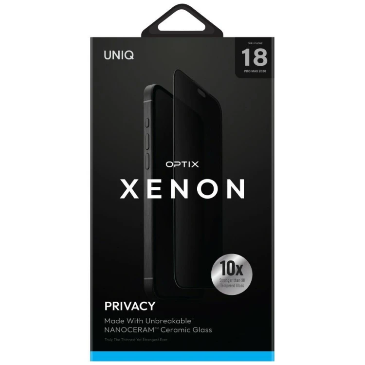 Szkło prywatyzujące UNIQ Optix Privacy Xenon Nanoceram do Apple iPhone 18 Pro Max