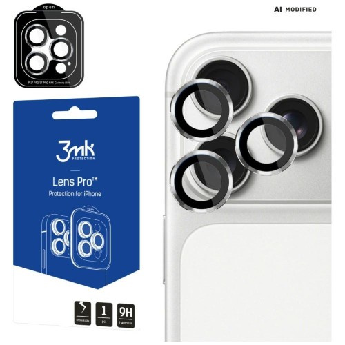 Ochrona na obiektyw aparatu 3MK Lens Protection Pro do Apple iPhone 18 Pro / 18 Pro Max srebrny