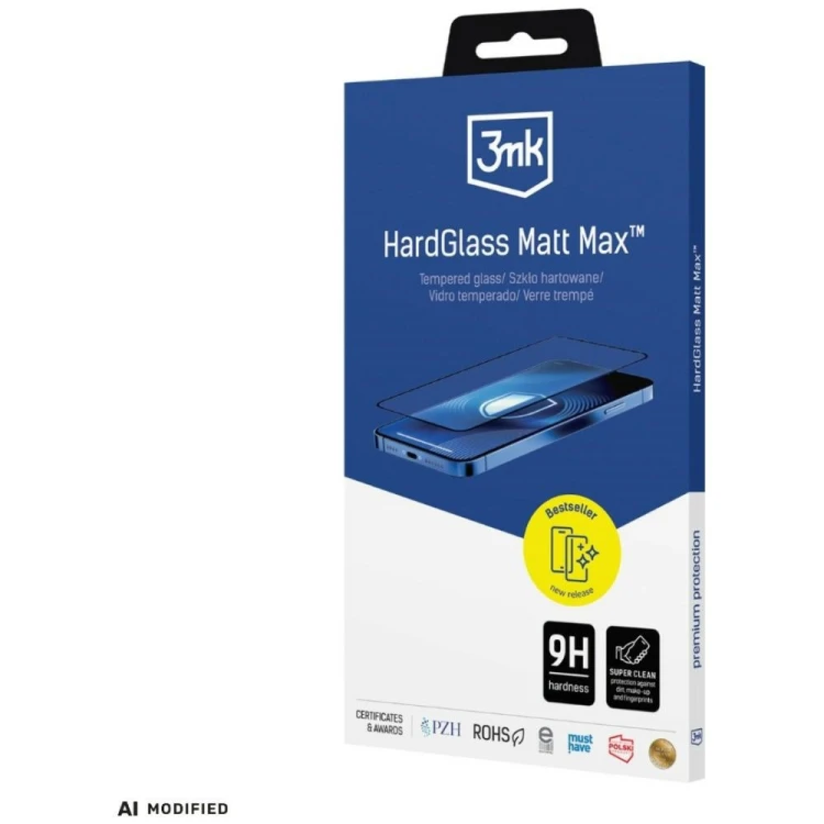 Szkło hartowane 3MK HardGlass Matt Max do Apple iPhone 18 Pro
