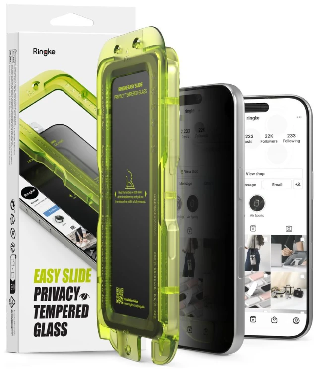 Szkło prywatyzujące Ringke Easy Slide do Apple iPhone 18 Pro Privacy [2 PACK]