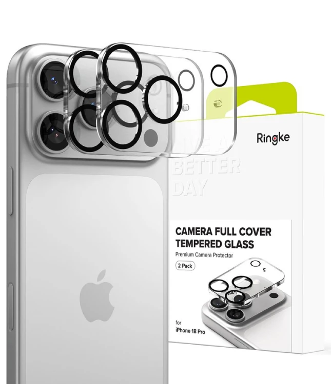 Osłona aparatu Ringke Camera Full Cover do Apple iPhone 18 Pro Black [2 PACK]