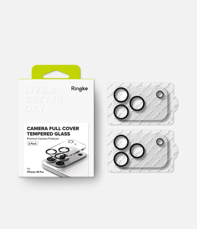 Osłona aparatu Ringke Camera Full Cover do Apple iPhone 18 Pro Black [2 PACK]
