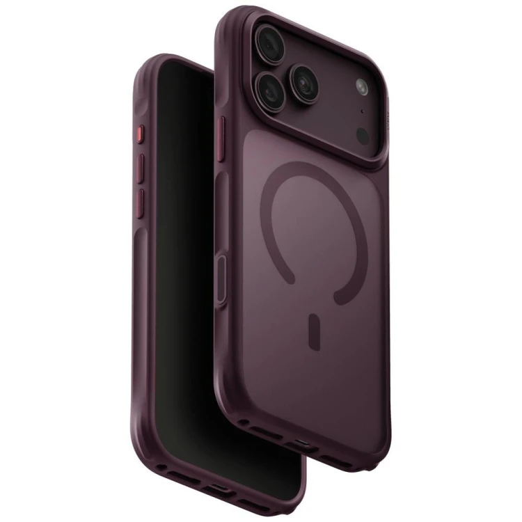 Etui UNIQ Veren do Apple iPhone 18 Pro Max / 17 Pro Max MagClick Charging burgundowy