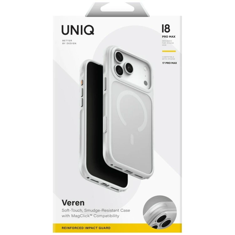 Etui UNIQ Veren do Apple iPhone 18 Pro Max / 17 Pro Max MagClick Charging chalk frost