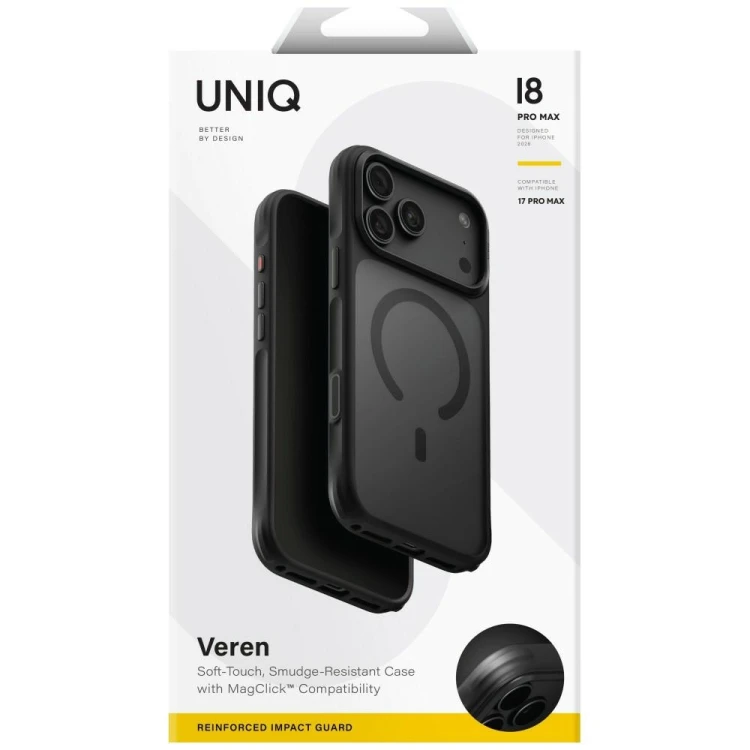 Etui UNIQ Veren do Apple iPhone 18 Pro Max / 17 Pro Max MagClick Charging smoky frost