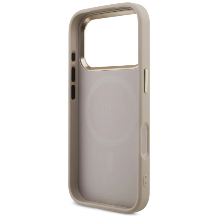 Etui Guess 4G Triangle Logo MagSafe do Apple iPhone 18 Pro / 17 Pro różowy złoty