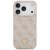 Etui Guess Leather 4G Triangle Strass MagSafe do Apple iPhone 18 Pro / 17 Pro różowy