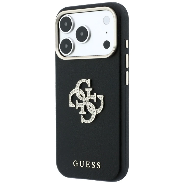 Etui Guess Smooth & Big Strass Logo do Apple iPhone 18 Pro / 17 Pro czarny