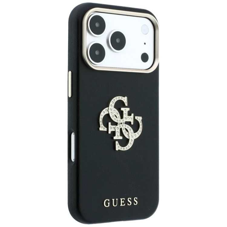 Etui Guess Smooth & Big Strass Logo do Apple iPhone 18 Pro / 17 Pro czarny