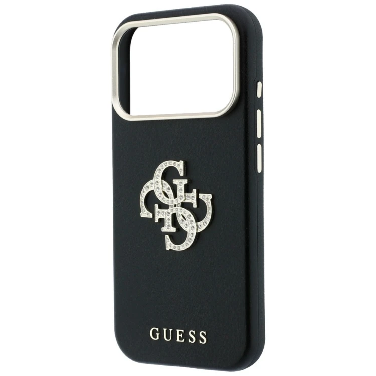 Etui Guess Smooth & Big Strass Logo do Apple iPhone 18 Pro / 17 Pro czarny