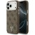 Etui Guess 4G Triangle Logo MagSafe do Apple iPhone 18 Pro Max / 17 Pro Max brązowy srebrny