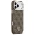 Etui Guess 4G Triangle Logo MagSafe do Apple iPhone 18 Pro Max / 17 Pro Max brązowy srebrny