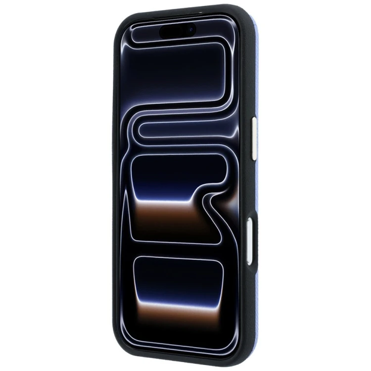 Etui Guess Grained & Big Resin Logo do Apple iPhone 18 Pro Max / 17 Pro Max niebieski