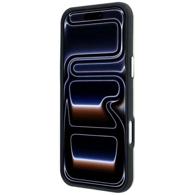 Etui Guess Grained Round Strass Logo MagSafe do Apple iPhone 18 Pro Max / 17 Pro Max beżowy