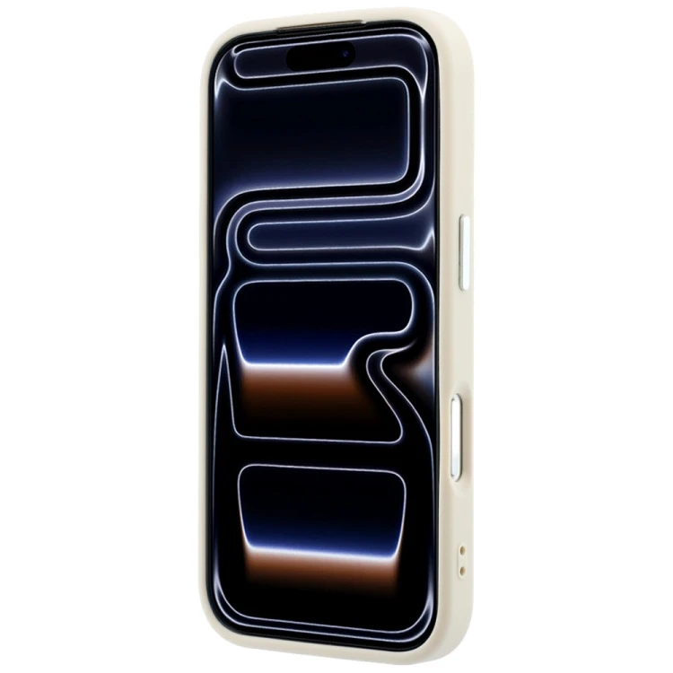 Etui Guess Grained Triangle Logo MagSafe do Apple iPhone 18 Pro Max / 17 Pro Max beżowy