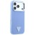 Etui Guess Grained Triangle Logo MagSafe do Apple iPhone 18 Pro Max / 17 Pro Max niebieski