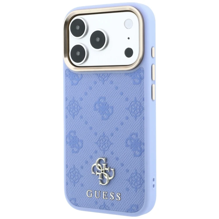 Etui Guess Peony 4G Small Logo MagSafe do Apple iPhone 18 Pro Max / 17 Pro Max jasnoniebieski