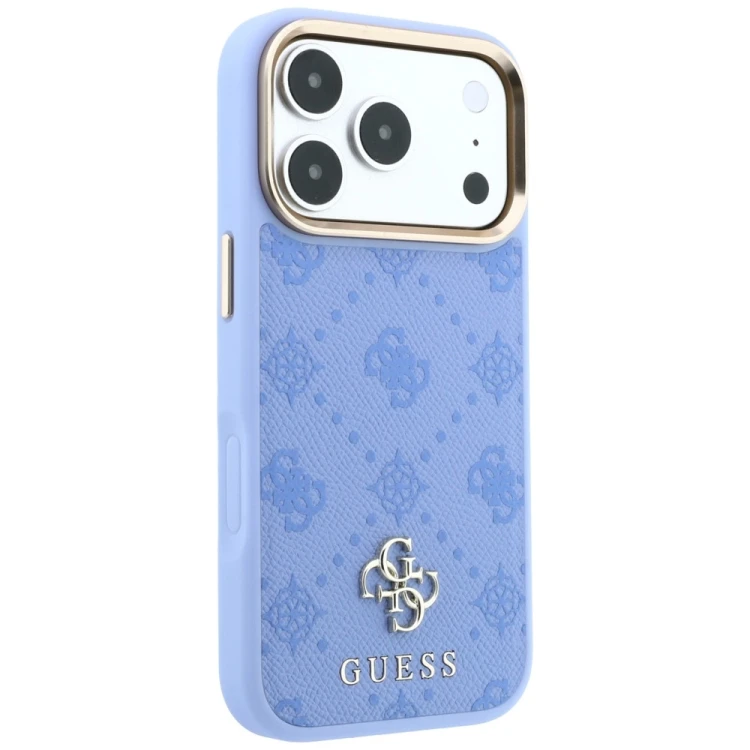 Etui Guess Peony 4G Small Logo MagSafe do Apple iPhone 18 Pro Max / 17 Pro Max jasnoniebieski