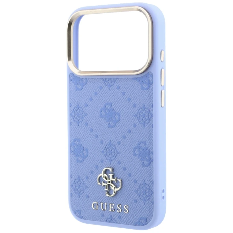 Etui Guess Peony 4G Small Logo MagSafe do Apple iPhone 18 Pro Max / 17 Pro Max jasnoniebieski
