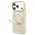 Etui Guess Ring Stand 360 Grained Classic Logo MagSafe do Apple iPhone 18 Pro Max / 17 Pro Max beżow