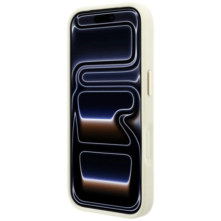 Etui Guess Ring Stand 360 Grained Classic Logo MagSafe do Apple iPhone 18 Pro Max / 17 Pro Max beżow