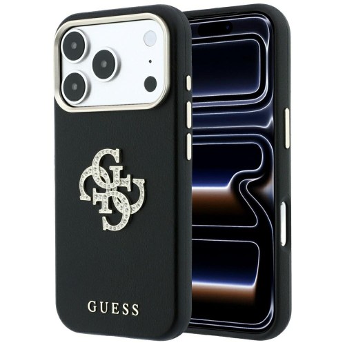 Etui Guess Smooth & Big Strass Logo do Apple iPhone 18 Pro Max / 17 Pro Max czarny