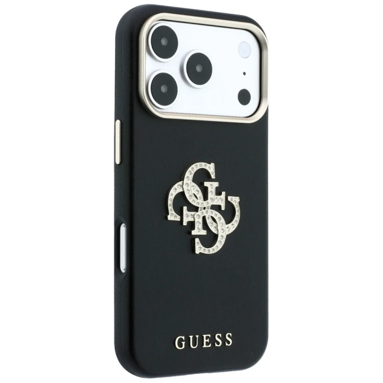 Etui Guess Smooth & Big Strass Logo do Apple iPhone 18 Pro Max / 17 Pro Max czarny