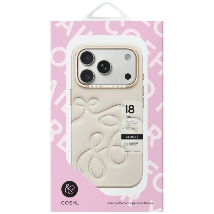 Etui UNIQ Coehl Cloude do Apple iPhone 18 Pro / 17 Pro Magnetic Charging beżowy