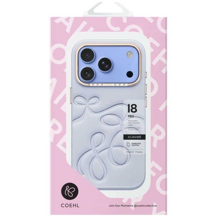 Etui UNIQ Coehl Cloude do Apple iPhone 18 Pro / 17 Pro Magnetic Charging niebieski