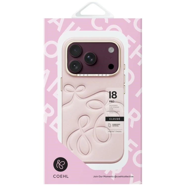 Etui UNIQ Coehl Cloude do Apple iPhone 18 Pro / 17 Pro Magnetic Charging różowy