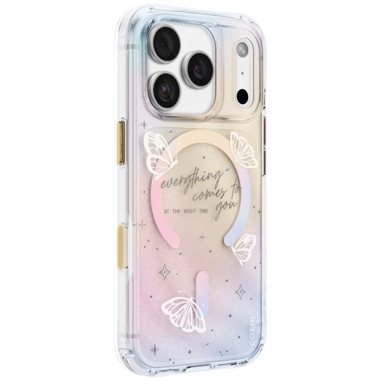 Etui UNIQ Coehl Ellie do Apple iPhone 18 Pro / 17 Pro Magnetic Charging prism bloom