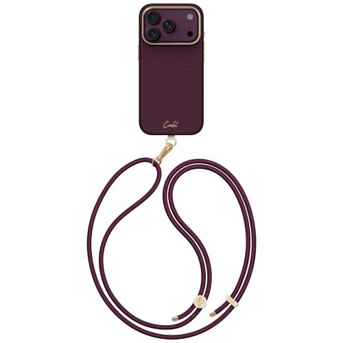 Etui UNIQ Coehl Mirelle do Apple iPhone 18 Pro / 17 Pro Magnetic Charging bordowy