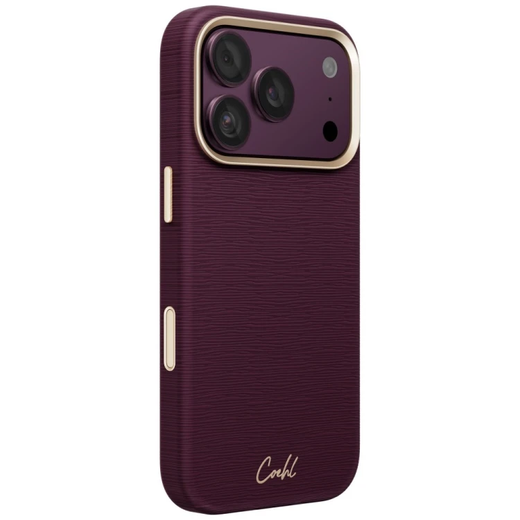 Etui UNIQ Coehl Mirelle do Apple iPhone 18 Pro / 17 Pro Magnetic Charging bordowy