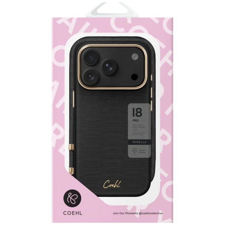 Etui UNIQ Coehl Mirelle do Apple iPhone 18 Pro / 17 Pro Magnetic Charging czarny