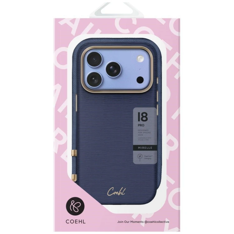 Etui UNIQ Coehl Mirelle do Apple iPhone 18 Pro / 17 Pro Magnetic Charging niebieski
