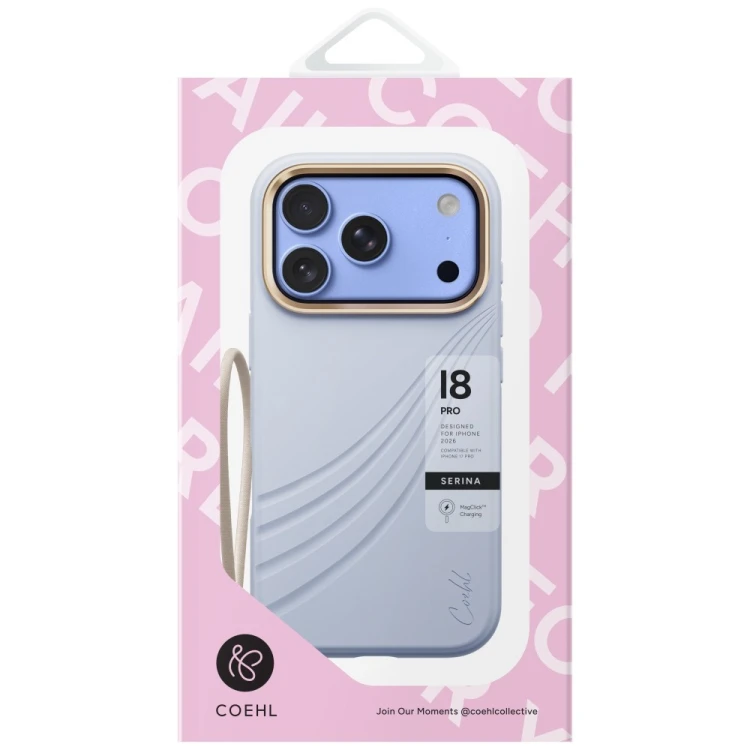Etui UNIQ Coehl Serina do Apple iPhone 18 Pro / 17 Pro Magnetic Charging niebieski