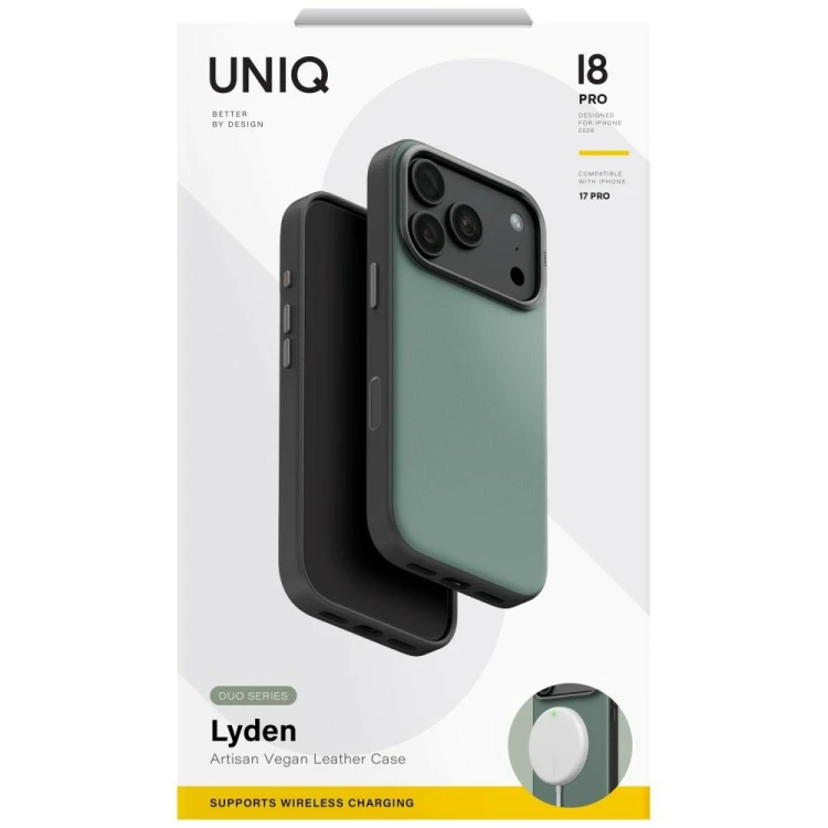 Etui UNIQ Lyden DS do Apple iPhone 18 Pro / 17 Pro Magclick Charging zielony