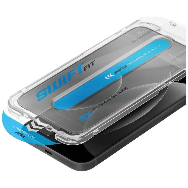 Szkło hartowane UNIQ Optix SwiftFit Privacy DX2 do Apple iPhone 18 Pro z aplikatorem