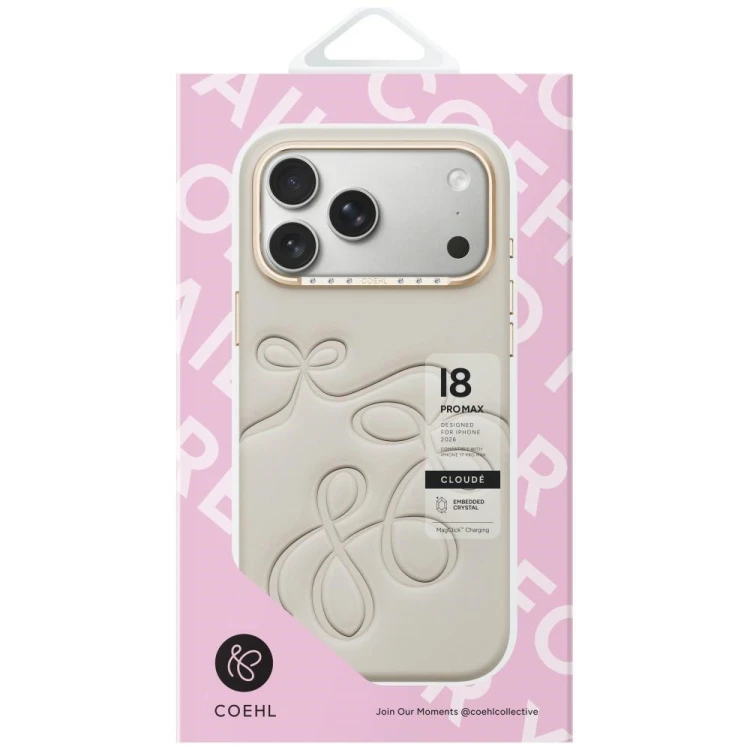 Etui UNIQ Coehl Cloude do Apple iPhone 18 Pro Max / 17 Pro Max Magnetic Charging beżowy