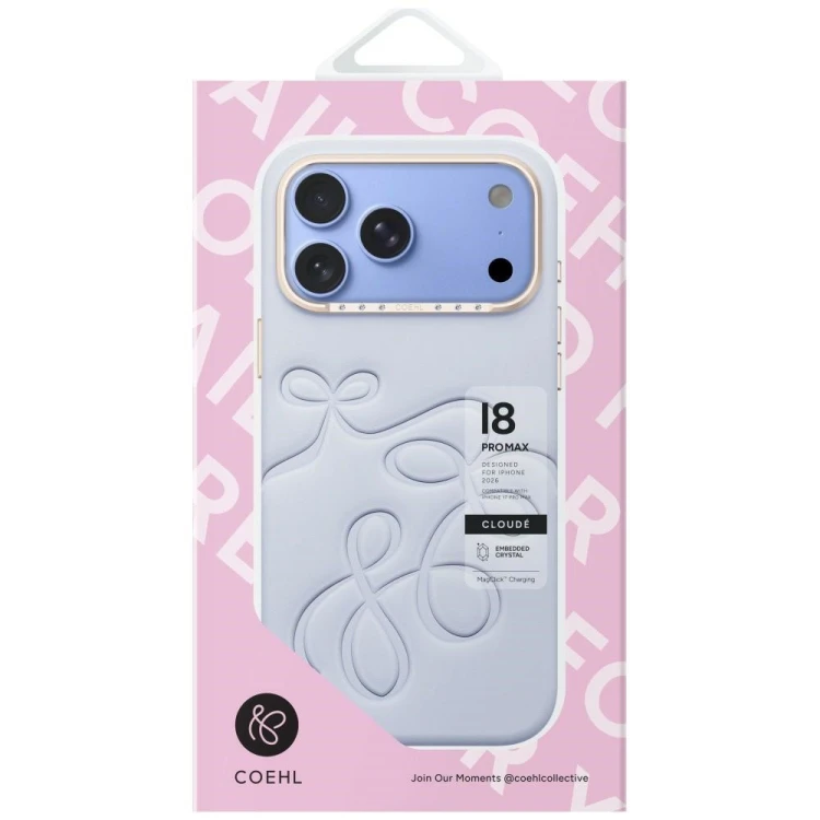 Etui UNIQ Coehl Cloude do Apple iPhone 18 Pro Max / 17 Pro Max Magnetic Charging niebieski