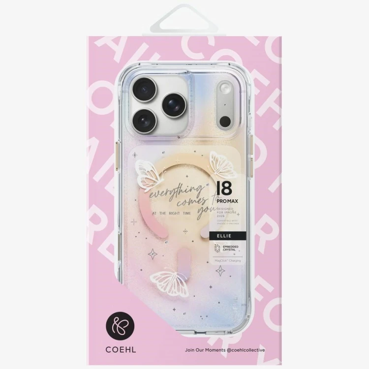 Etui UNIQ Coehl Ellie do Apple iPhone 18 Pro Max / 17 Pro Max Magnetic Charging prism bloom