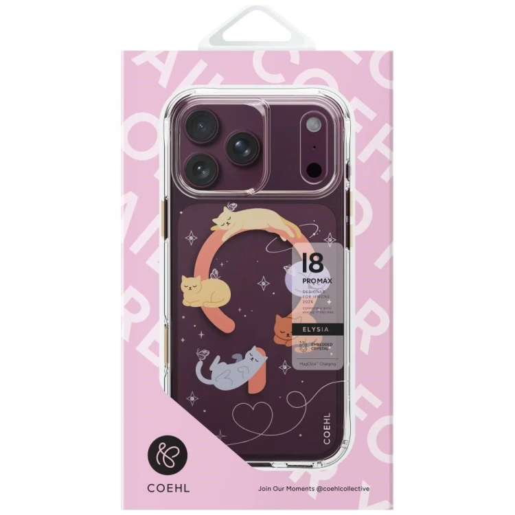 Etui UNIQ Coehl Elysie do Apple iPhone 18 Pro Max / 17 Pro Max Magnetic Charging whiskered dreams