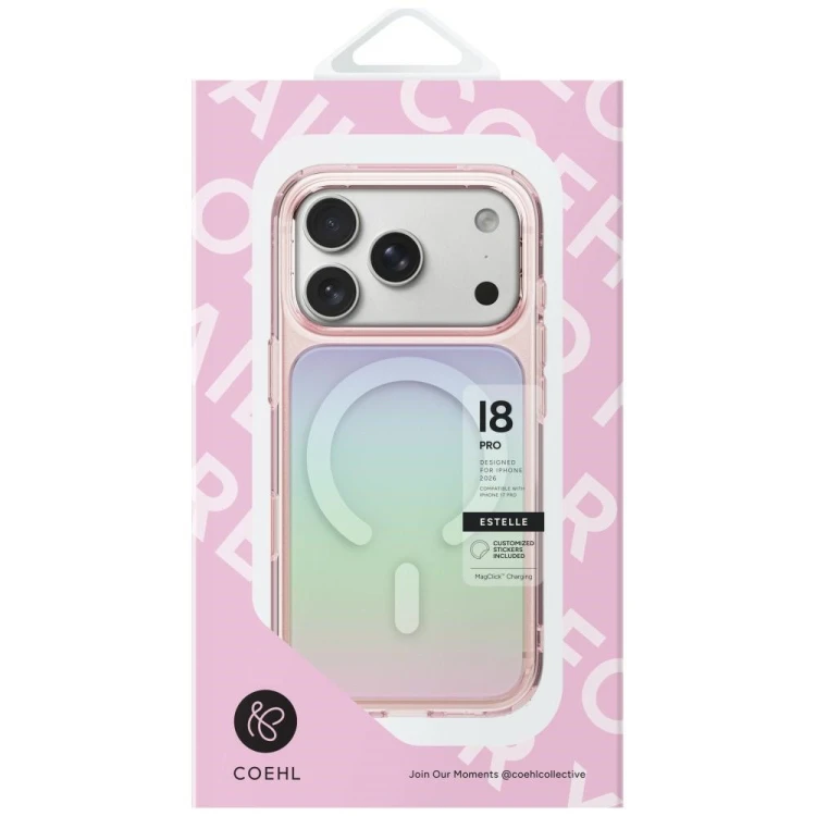 Etui UNIQ Coehl Estelle do Apple iPhone 18 Pro Max / 17 Pro Max Magnetic Charging różowy