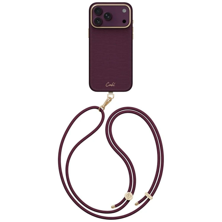 Etui UNIQ Coehl Mirelle do Apple iPhone 18 Pro Max / 17 Pro Max Magnetic Charging bordowy