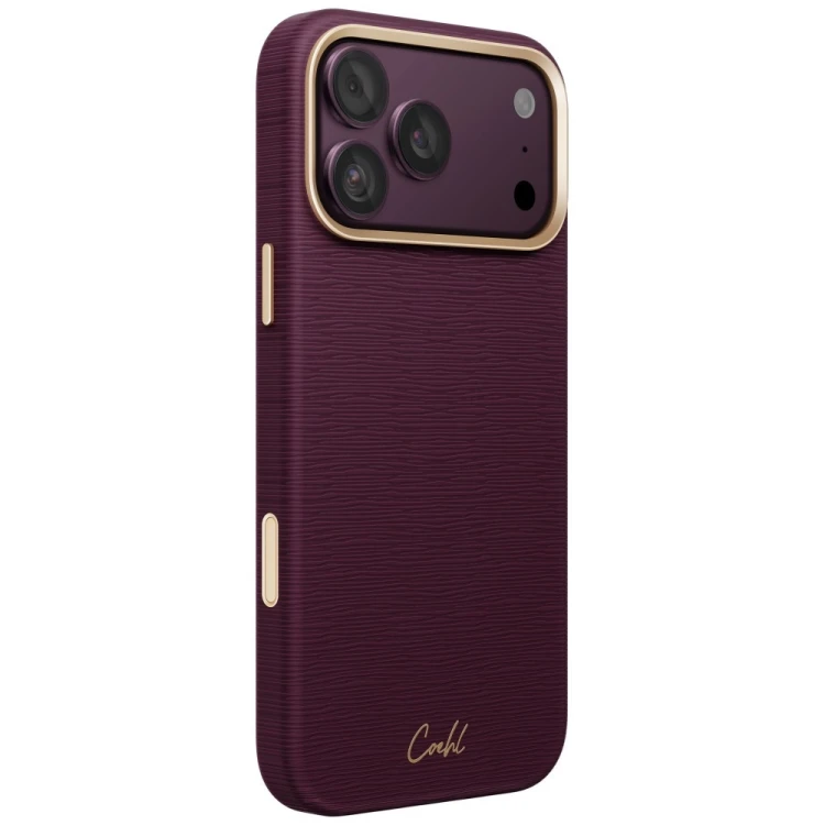 Etui UNIQ Coehl Mirelle do Apple iPhone 18 Pro Max / 17 Pro Max Magnetic Charging bordowy