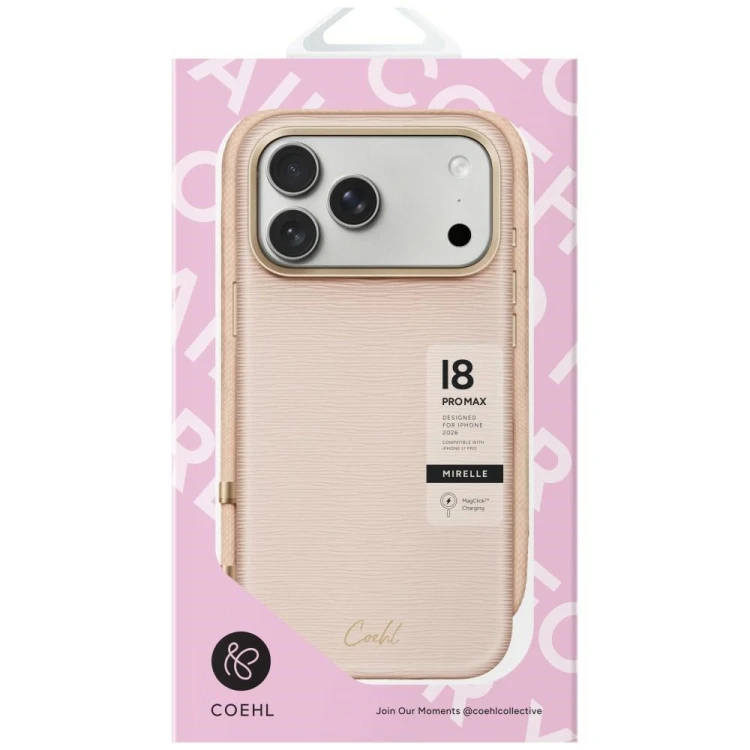 Etui UNIQ Coehl Mirelle do Apple iPhone 18 Pro Max / 17 Pro Max Magnetic Charging różowy