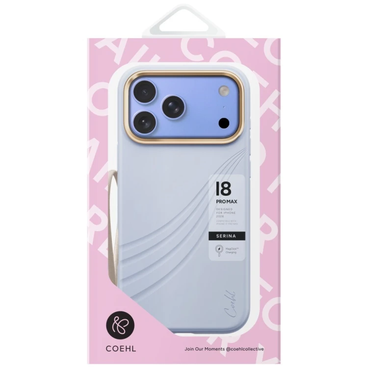 Etui UNIQ Coehl Serina do Apple iPhone 18 Pro Max / 17 Pro Max Magnetic Charging niebieski